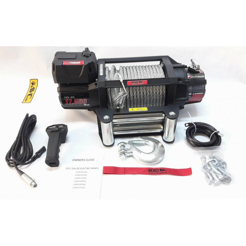 MXO 17500 LB ÇELİK HALATLI UZAKTAN KUMANDALI 12V VİNÇ