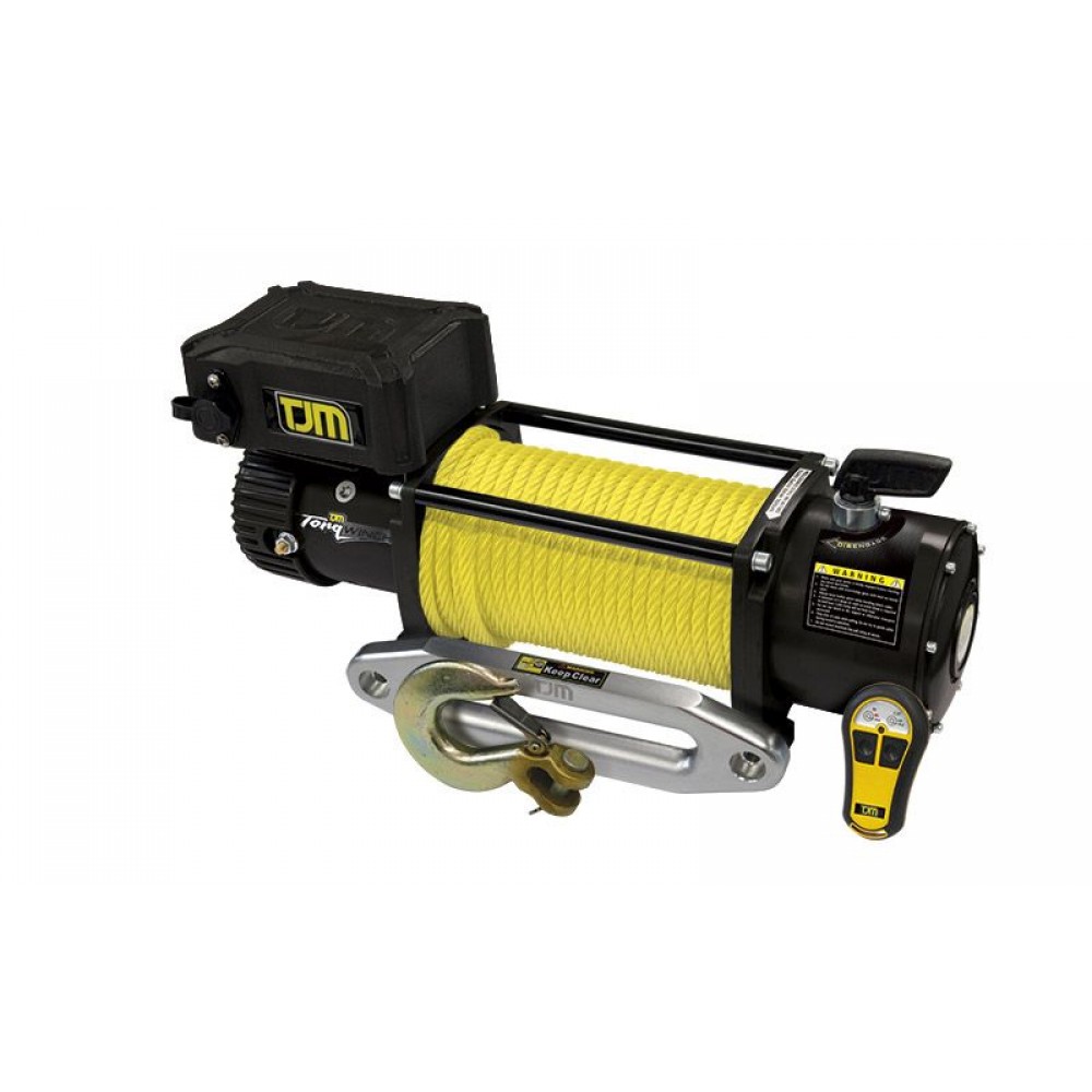 TJM TORQ 12000 LB SENTETİK HALATLI UZAKTAN KUMANDALI 12V VİNÇ